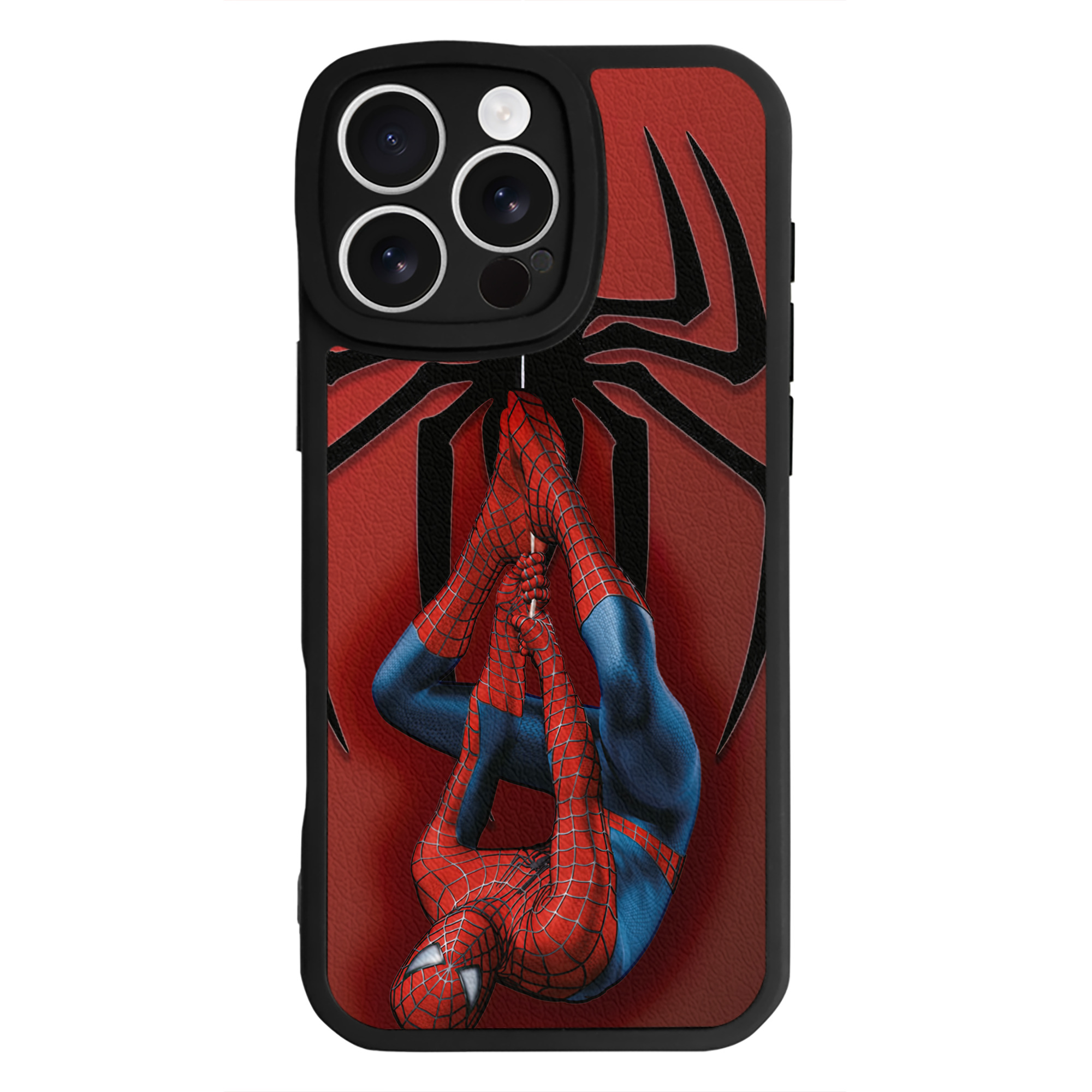 （画像用） Spider Man スパイダーマン 【iPhone 16シリーズ対応】シリコンスマホケース（レザー調） 材質：シリコン